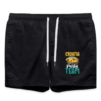 L’équipe du Parti Croatie - Short de bain - noir - Devant - AI Model Male 185 light (185cm)