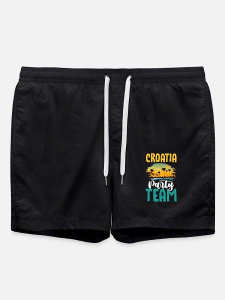 Croatia Party Team - Swim Trunks - black