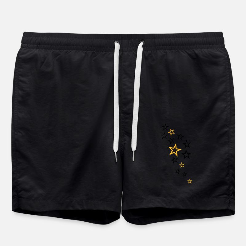 star - Swim Trunks - black