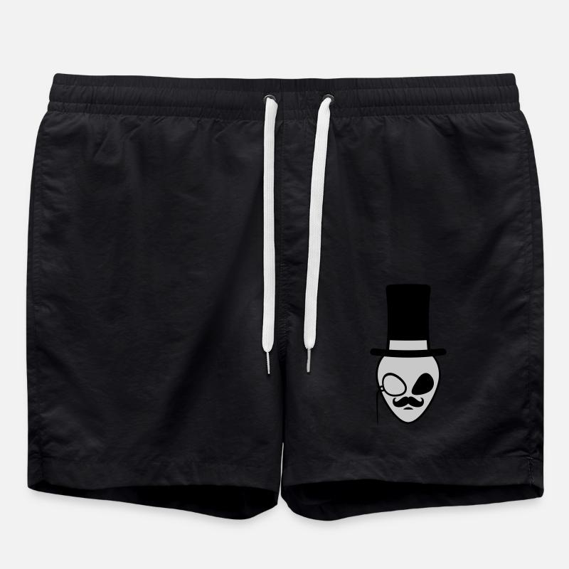Face Sir Alien Gentlemen - Swim Trunks - black