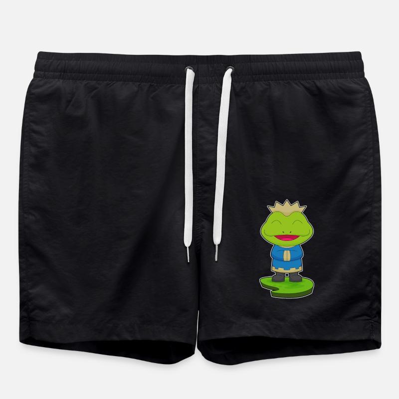 Frog King Crown - Swim Trunks - black