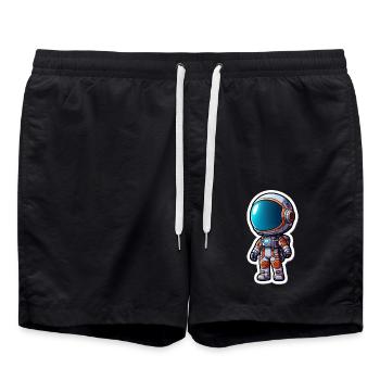 FUTUR ASTRONAUTE CHAUD - Short de bain - noir - Devant - AI Model Male 185 light (185cm)