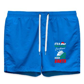 Roller Coaster Christmas - Swim Trunks - cobalt blue - Front