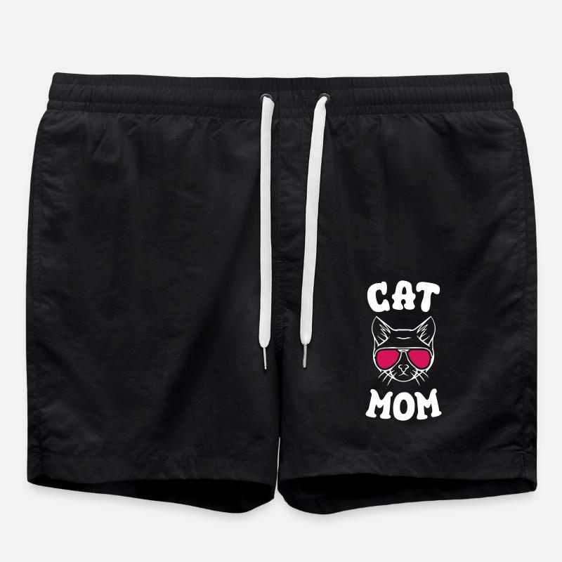 Maman chat - Short de bain - noir