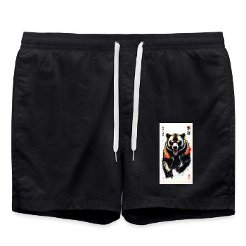 Colorfull Bear - Badeshorts - Schwarz - Vorne - AI Model Male 185 light (185cm)