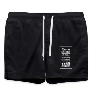Abschluss - Badeshorts - Schwarz - Vorne - AI Model Male 185 light (185cm)