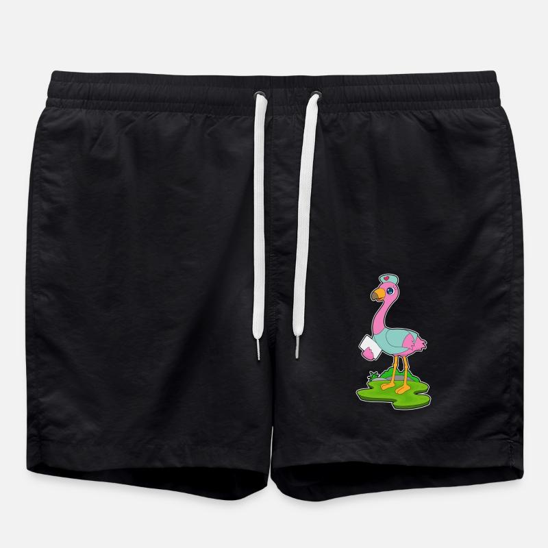 Flamingo Nurse - Swim Trunks - black