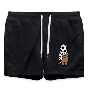 Horse Football Ball Game Header Club Fan Hobby - Swim Trunks - black - Front - AI Model Male 185 light (185cm)