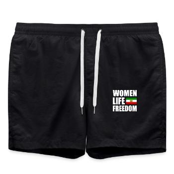 Women life freedom - Short de bain - noir - Devant - AI Model Male 185 light (185cm)