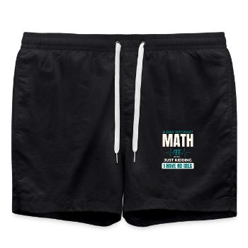 Une journée sans maths, c’est comme une journée de maths Pi - Short de bain - noir - Devant - AI Model Male 185 light (185cm)
