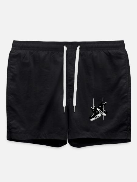 Eishockey-Schlittschuhe - Badeshorts - Schwarz
