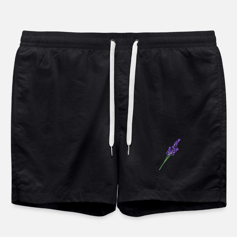 Lavender 1 - Swim Trunks - black