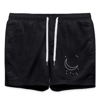 starry sky - Swim Trunks - black - Front - AI Model Male 185 light (185cm)