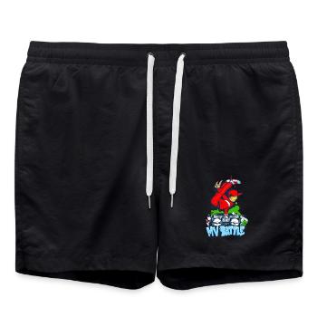 Breakdance B-Boy Streetdance Design Hip Hop Dance - Swim Trunks - black - Front - AI Model Male 185 light (185cm)