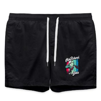 BMX vélo | Roue BMX | Cool BMX | Idée de cadeau - Short de bain - noir - Devant - AI Model Male 185 light (185cm)