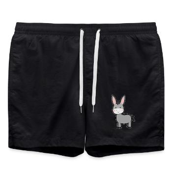 Esel - Badeshorts - Schwarz - Vorne - AI Model Male 185 light (185cm)
