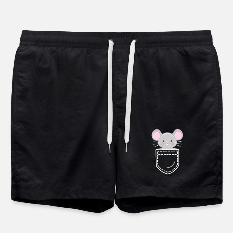 Maus Mäuse - Badeshorts - Schwarz