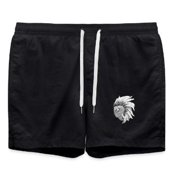 Tête de Bison - Short de bain - noir - Devant - AI Model Male 185 light (185cm)