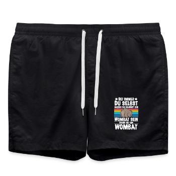 Wombat - Badeshorts - Schwarz - Vorne - AI Model Male 185 light (185cm)