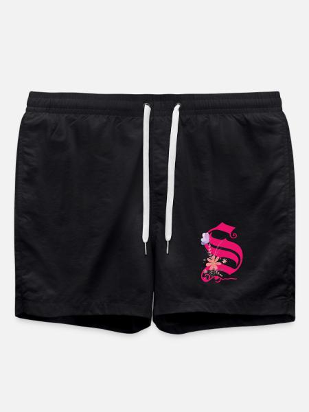Letter S - Swim Trunks - black