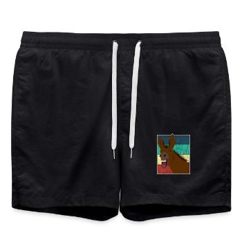 Mule Mule Donkey Horse Vintage Cadeau - Short de bain - noir - Devant - AI Model Male 185 light (185cm)