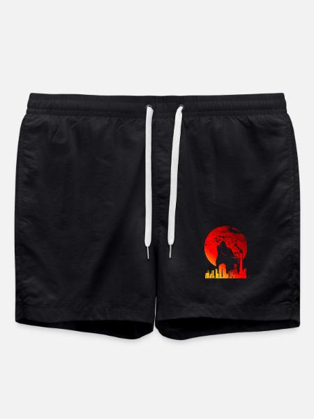 BLOOD MOON | RED FULL MOON GIFTS - Swim Trunks - black