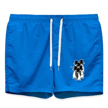 Birds Vintage Penguin Animal Seabird Arctic - Swim Trunks - cobalt blue - Front