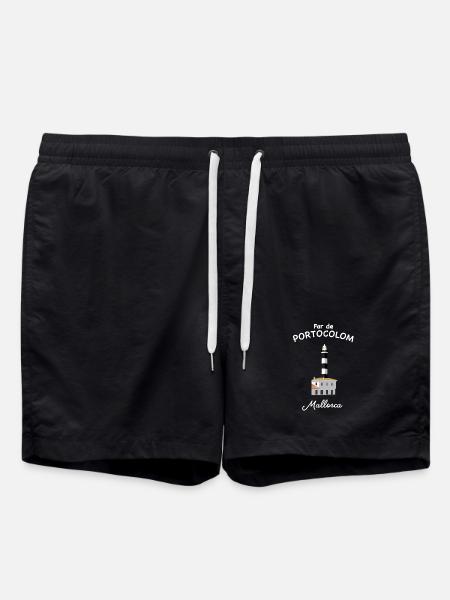 Mallorca, Portocolom, Leuchtturm - Badeshorts - Schwarz