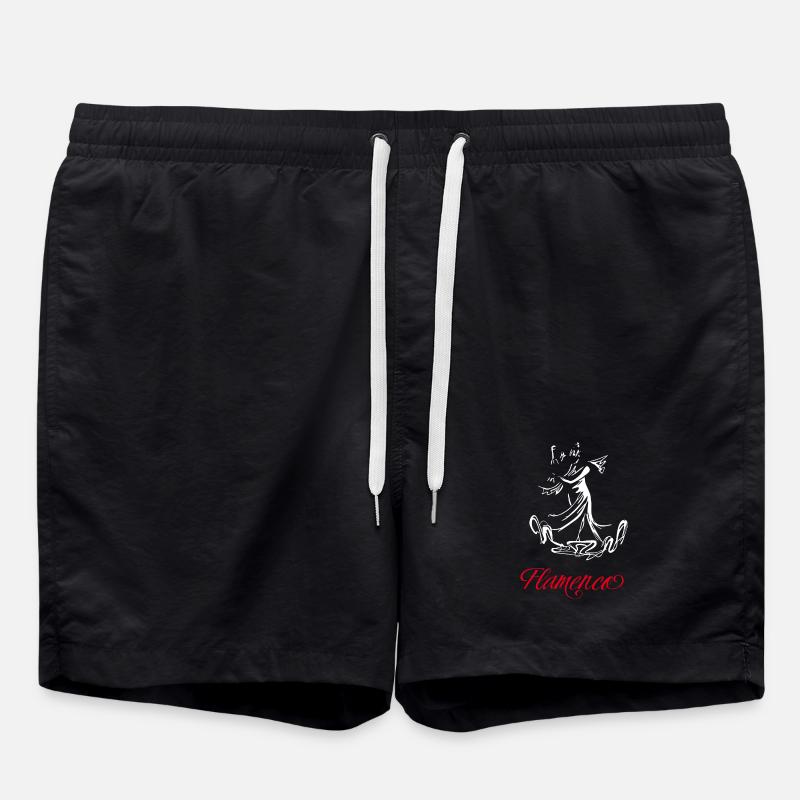 Flamant rose (foncé) - Short de bain - noir