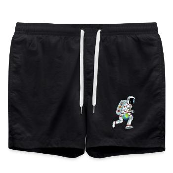 Basketteur galactique - Short de bain - noir - Devant - AI Model Male 185 light (185cm)
