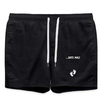 Babyglück Babyfüße Schwangerschaft Schwanger - Badeshorts - Schwarz - Vorne - AI Model Male 185 light (185cm)