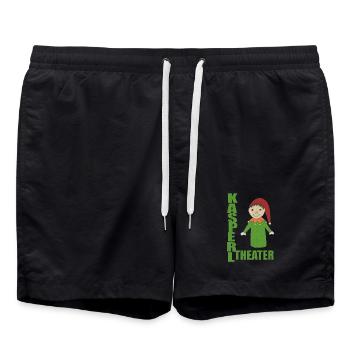 KASPERLTHEATER - Badeshorts - Schwarz - Vorne - AI Model Male 185 light (185cm)