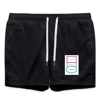 Antwort - Badeshorts - Schwarz - Vorne - AI Model Male 185 light (185cm)