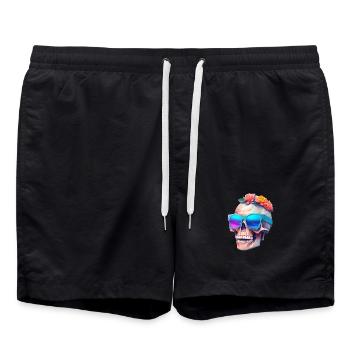 Totenkopf - Badeshorts - Schwarz - Vorne - AI Model Male 185 light (185cm)