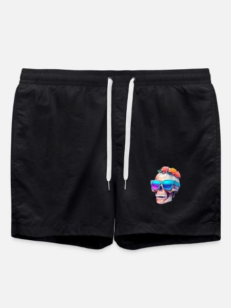 Skull - Swim Trunks - black