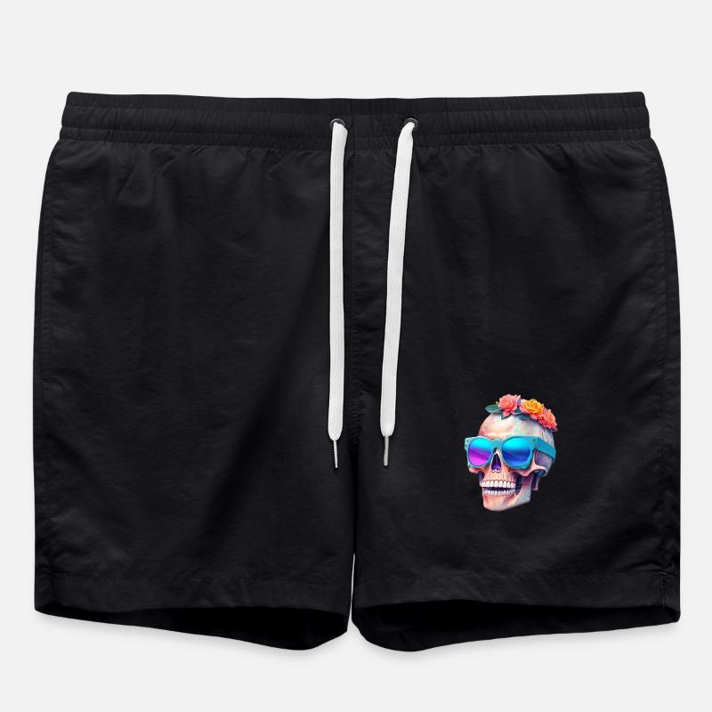 Skull - Swim Trunks - black