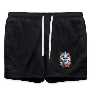 Shark - Swim Trunks - black - Front - AI Model Male 185 light (185cm)