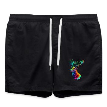 Cerf - Short de bain - noir - Devant - AI Model Male 185 light (185cm)