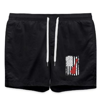 U.S. Ukulele Players - Swim Trunks - black - Front - AI Model Male 185 light (185cm)
