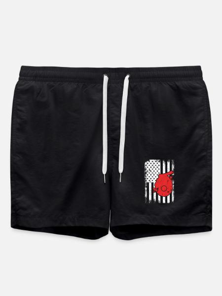 4th of July USA Beekeeping - Swim Trunks - black