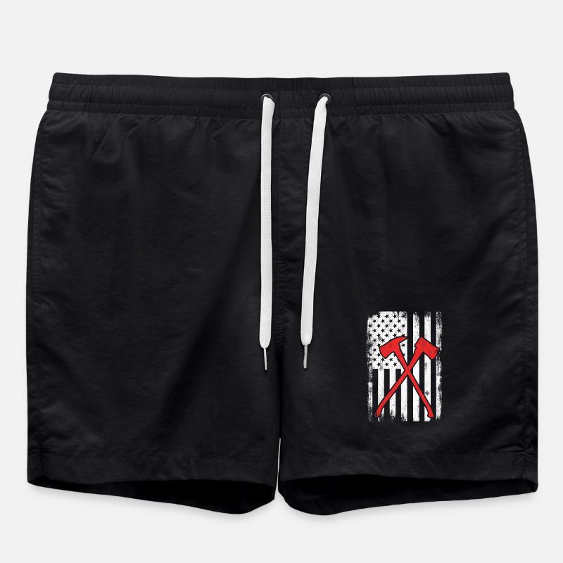 Brigade des pompiers des États-Unis - Short de bain - noir