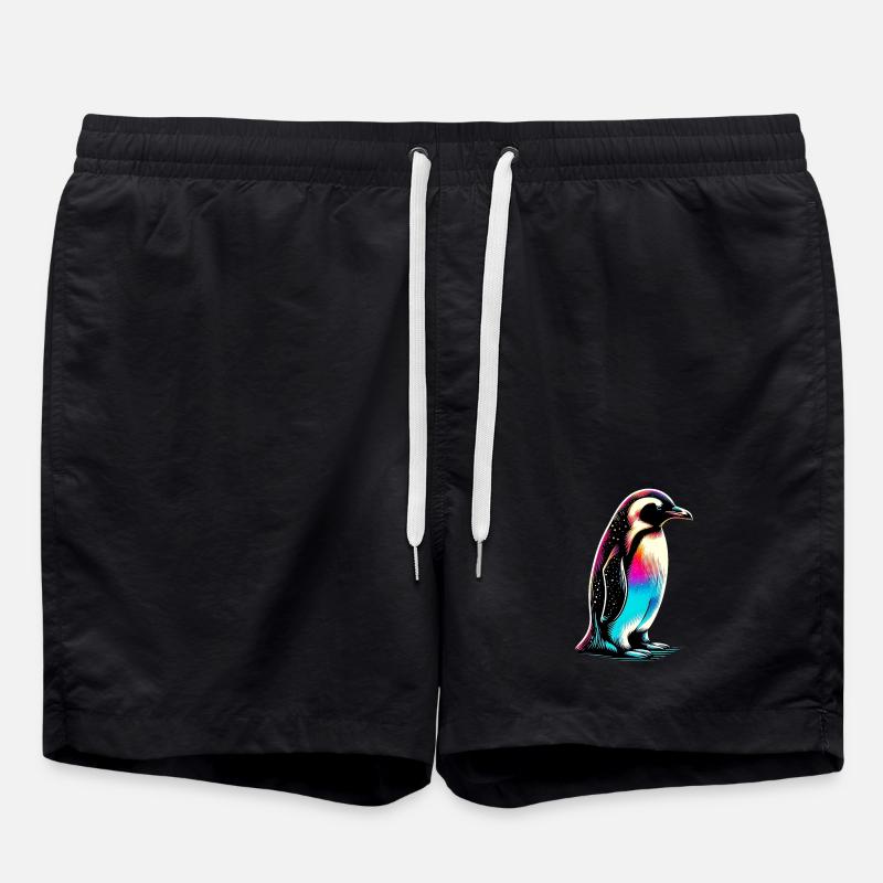 Penguin - Swim Trunks - black
