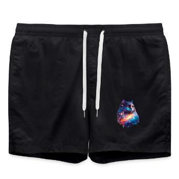 Chat - Short de bain - noir - Devant - AI Model Male 185 light (185cm)