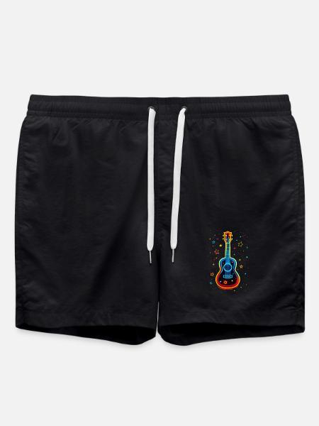 90s Ukulele - Swim Trunks - black