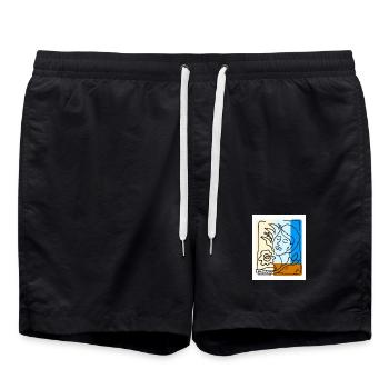 EC Woman I Summer I Gift I Flowers I Mother's Day - Swim Trunks - black - Front - AI Model Male 185 light (185cm)