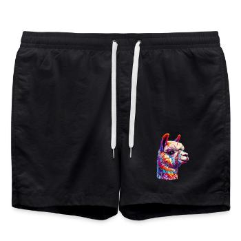 Alpaga - Short de bain - noir - Devant - AI Model Male 185 light (185cm)