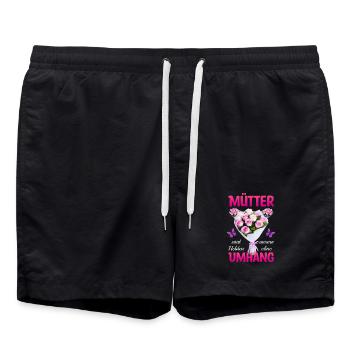 Mothers are our heroes - Swim Trunks - black - Front - AI Model Male 185 light (185cm)