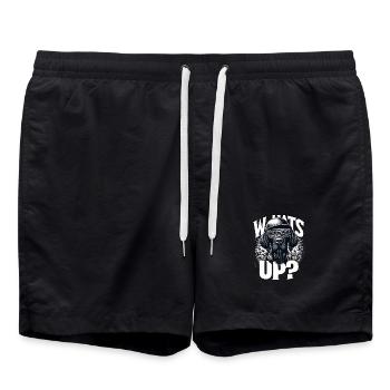 Gangster allemand à poil dur What’s Up Dog Gesche - Short de bain - noir - Devant - AI Model Male 185 light (185cm)