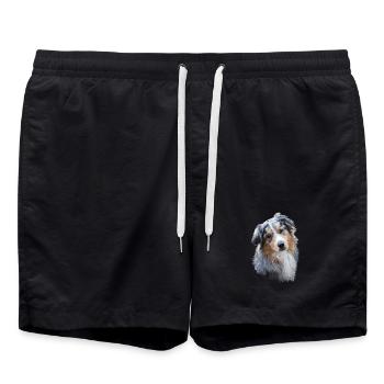 Berger australien - Short de bain - noir - Devant - AI Model Male 185 light (185cm)