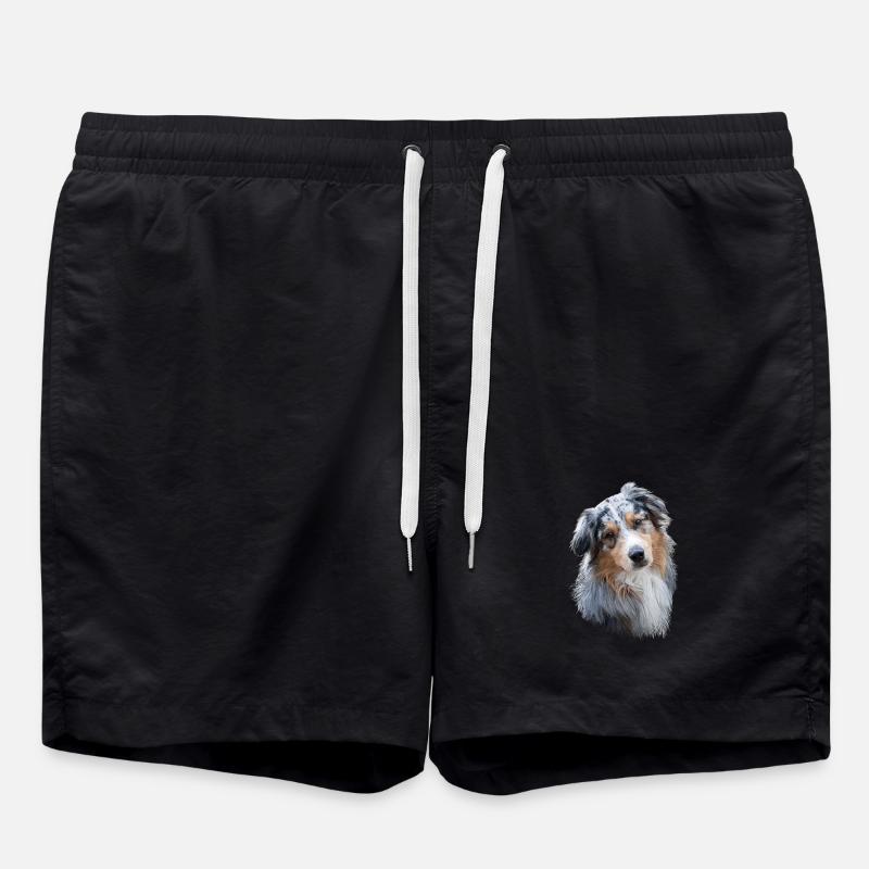Australian Shepherd - Swim Trunks - black